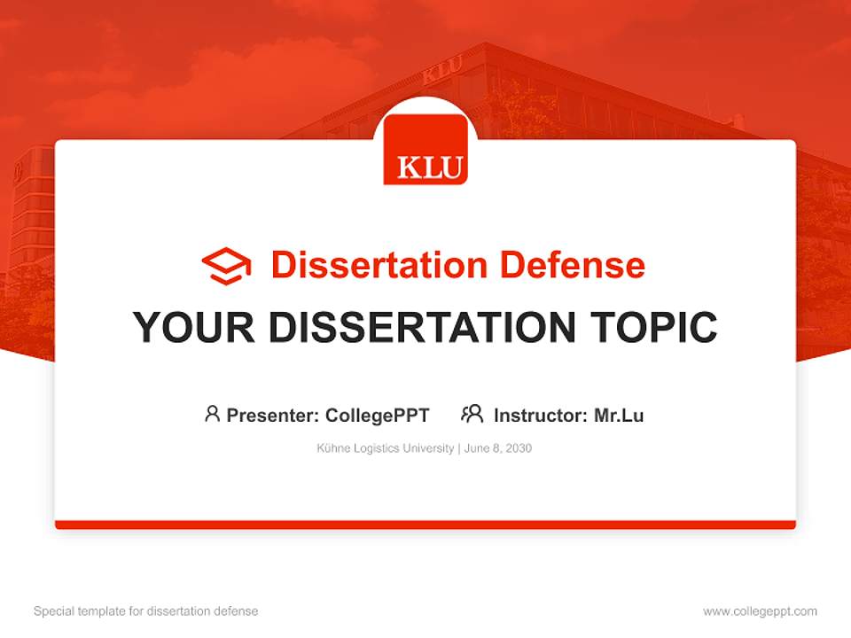 Kühne Logistics University Graduation Thesis Defense PPT Template4:3 ratio PPT effect preview image7