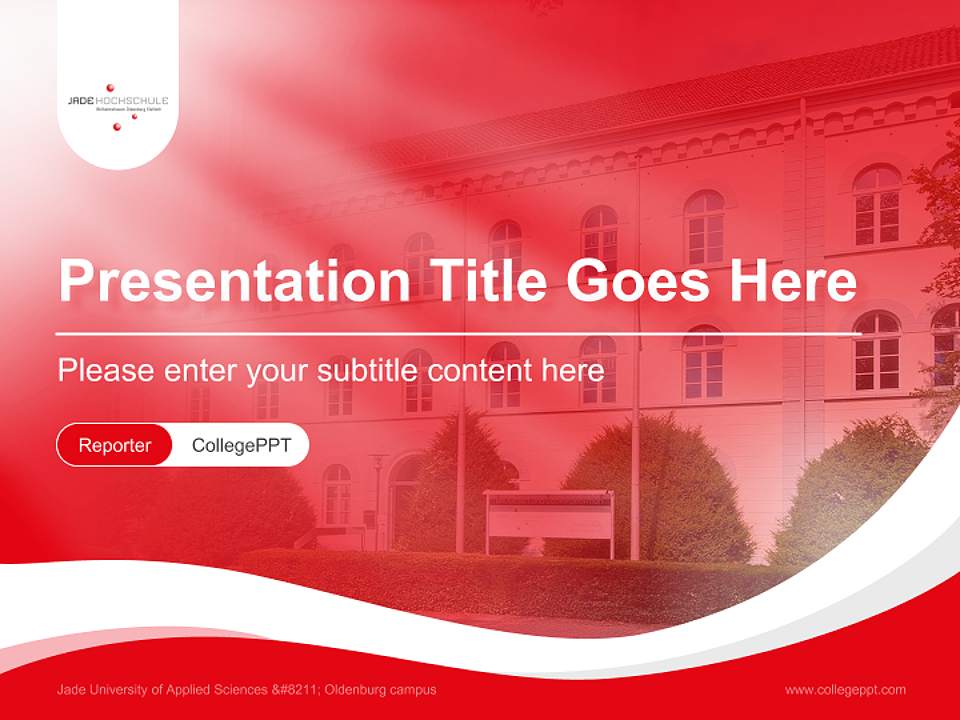 Jade University of Applied Sciences – Oldenburg campus Lecture Sharing and Networking Event PPT Template4:3 ratio PPT effect preview image4