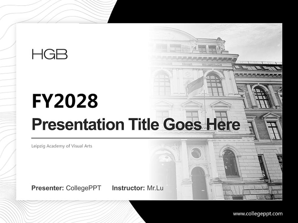 Leipzig Academy of Visual Arts Academic Presentation/Research Findings Report PPT Template4:3 ratio PPT effect preview image5