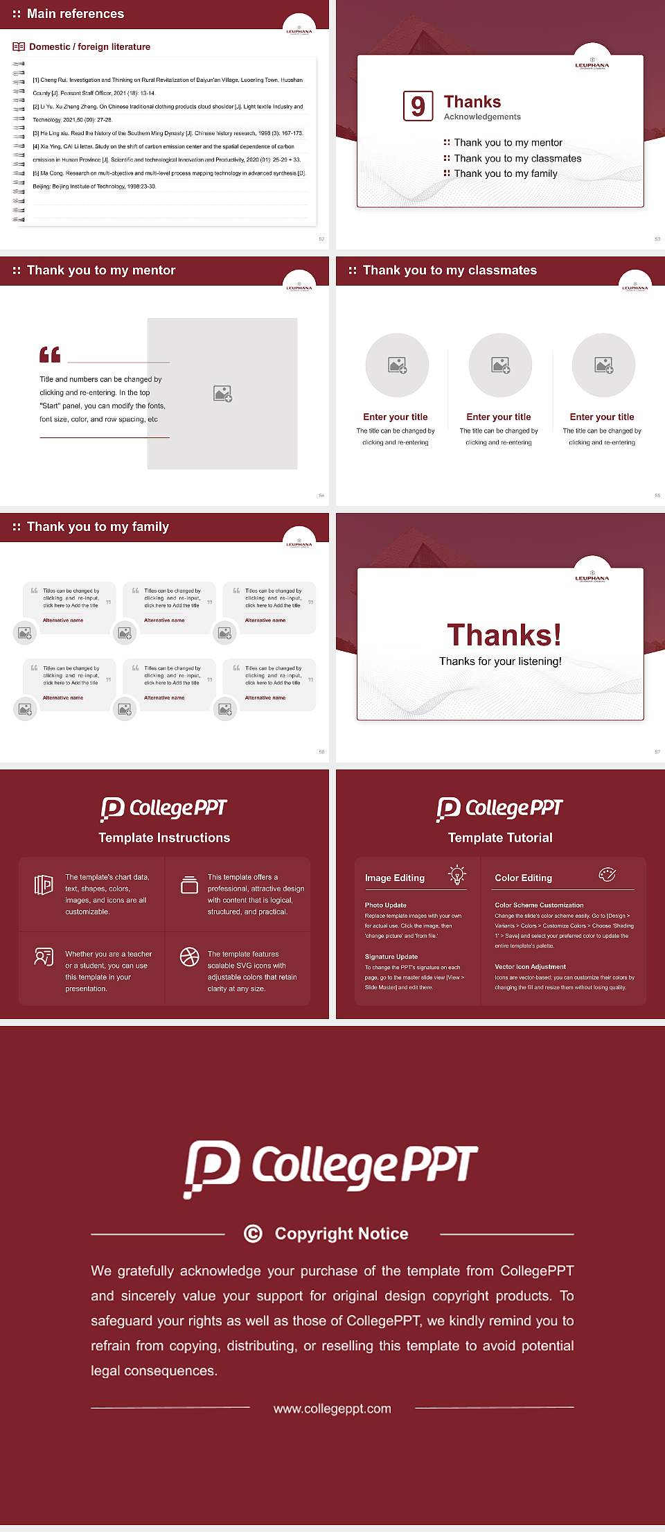 Leuphana University of Lüneburg Graduation Thesis Defense PPT Template4:3 ratio PPT effect preview image7