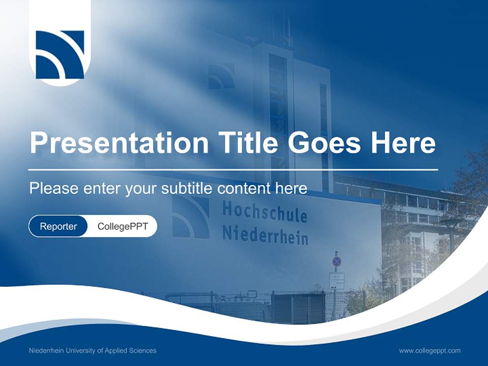 Niederrhein University of Applied Sciences Lecture Sharing and Networking Event PPT Template4:3 ratio PPT effect preview image4