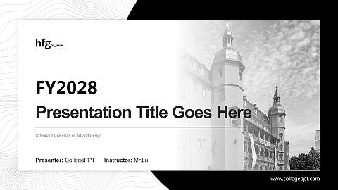 Offenbach University of Art and Design Academic Presentation/Research Findings Report PPT Template