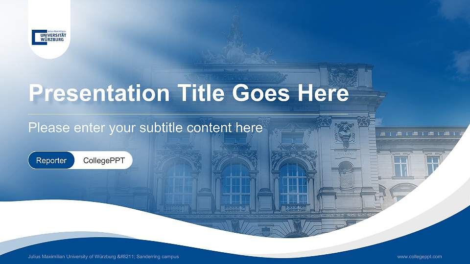 Julius Maximilian University of Würzburg – Sanderring campus Lecture Sharing and Networking Event PPT Template16:9 ratio PPT effect preview image1