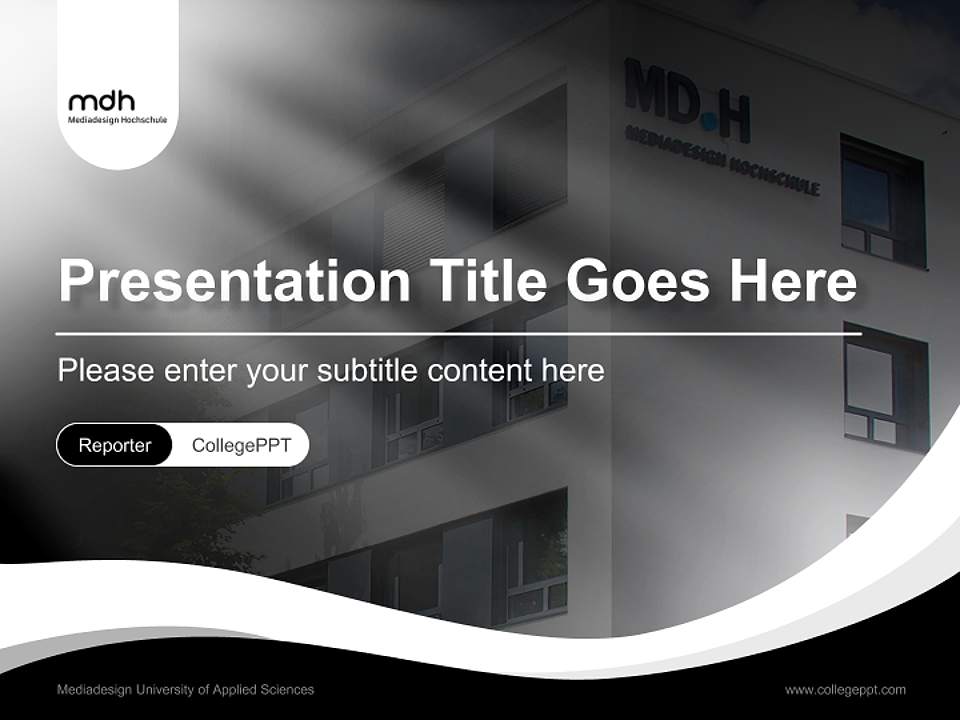 Mediadesign University of Applied Sciences Lecture Sharing and Networking Event PPT Template4:3 ratio PPT effect preview image4