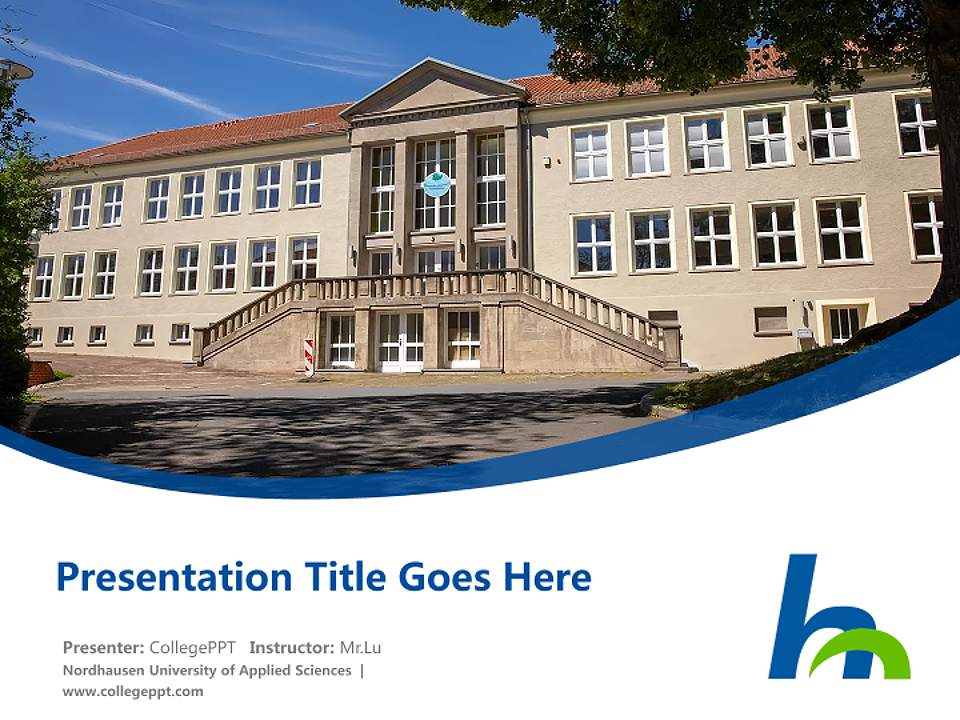 Nordhausen University of Applied Sciences Course/Courseware Creation PPT Template4:3 ratio PPT effect preview image5