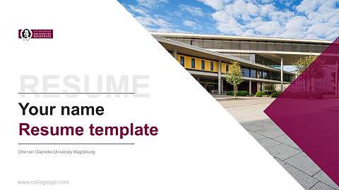 Otto von Guericke University Magdeburg Resume PPT Template