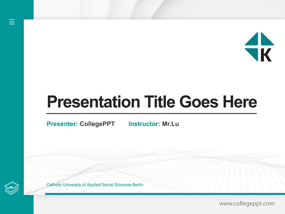 Catholic University of Applied Social Sciences Berlin Thesis Proposal/Graduation Defense PPT Template4:3 ratio PPT effect preview image5