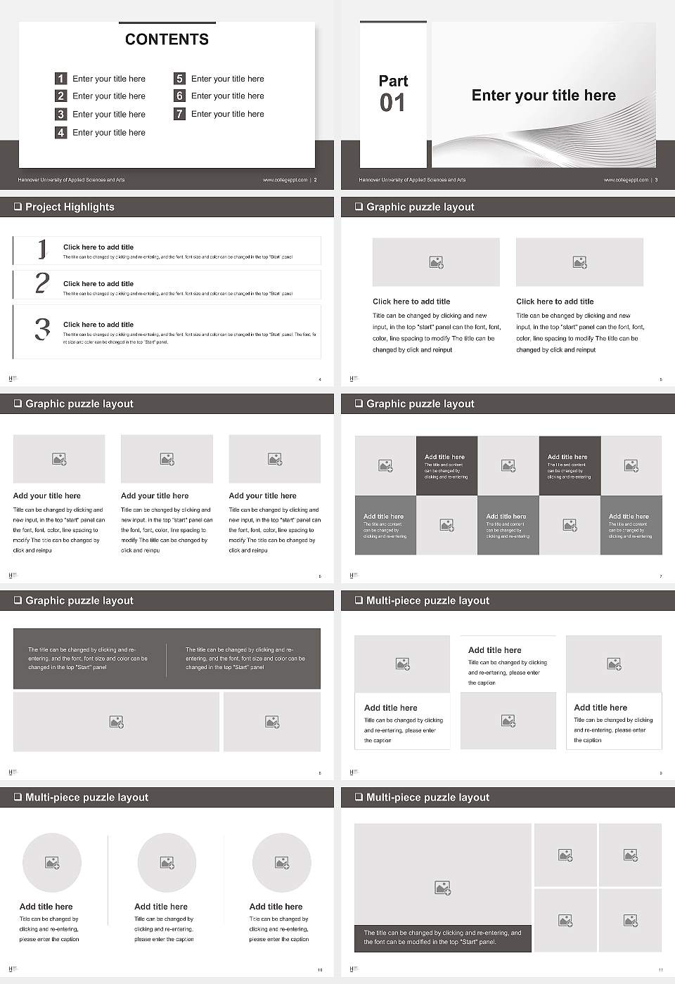 Hannover University of Applied Sciences and Arts General PPT Template16:9 ratio PPT effect preview image2