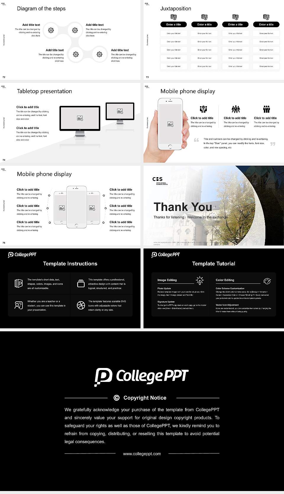 CBS International Business School – Neuss campus Competition/Entrepreneurship Contest PPT Template16:9 ratio PPT effect preview image9