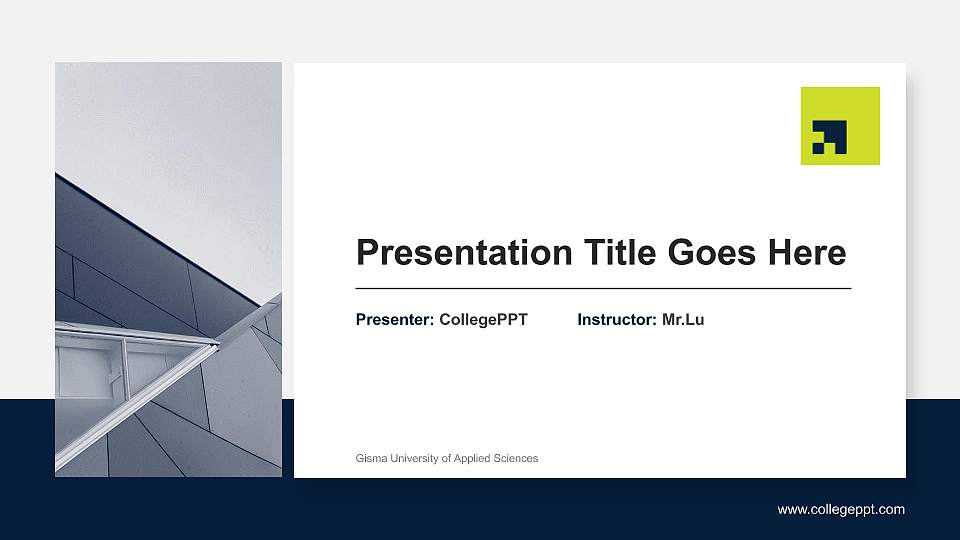 Gisma University of Applied Sciences General PPT Template16:9 ratio PPT effect preview image