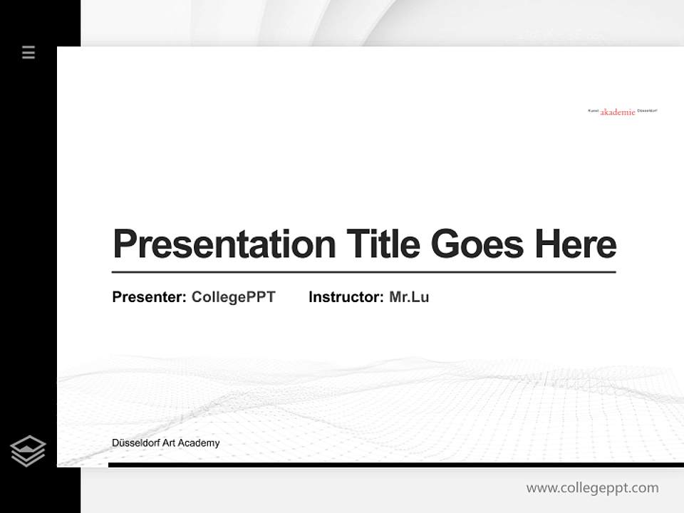 Düsseldorf Art Academy Thesis Proposal/Graduation Defense PPT Template4:3 ratio PPT effect preview image5