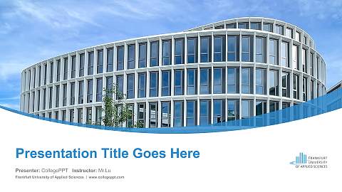 Frankfurt University of Applied Sciences Course/Courseware Creation PPT Template