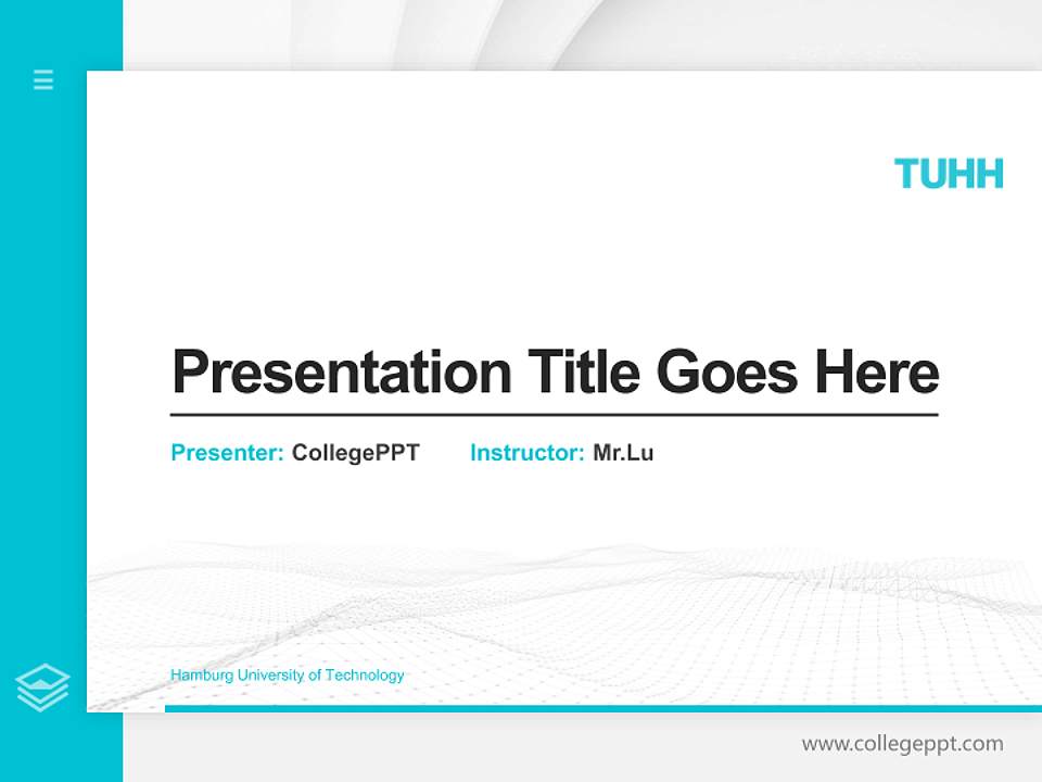 Hamburg University of Technology Thesis Proposal/Graduation Defense PPT Template4:3 ratio PPT effect preview image5