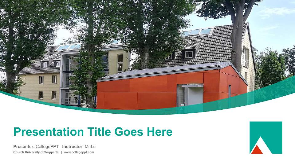 Church University of Wuppertal Course/Courseware Creation PPT Template16:9 ratio PPT effect preview image