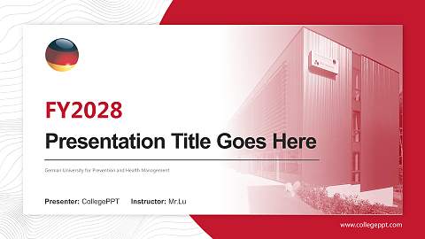 German University for Prevention and Health Management Academic Presentation/Research Findings Report PPT Template