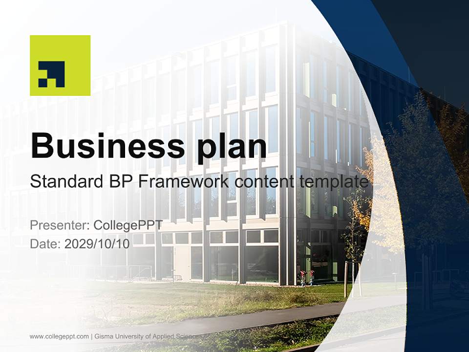 Gisma University of Applied Sciences Competition/Entrepreneurship Contest PPT Template4:3 ratio PPT effect preview image9