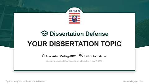Hessian University of Finance and Justice Rotenburg Graduation Thesis Defense PPT Template