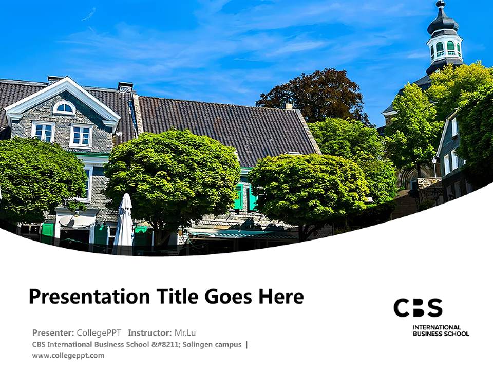 CBS International Business School – Solingen campus Course/Courseware Creation PPT Template4:3 ratio PPT effect preview image5