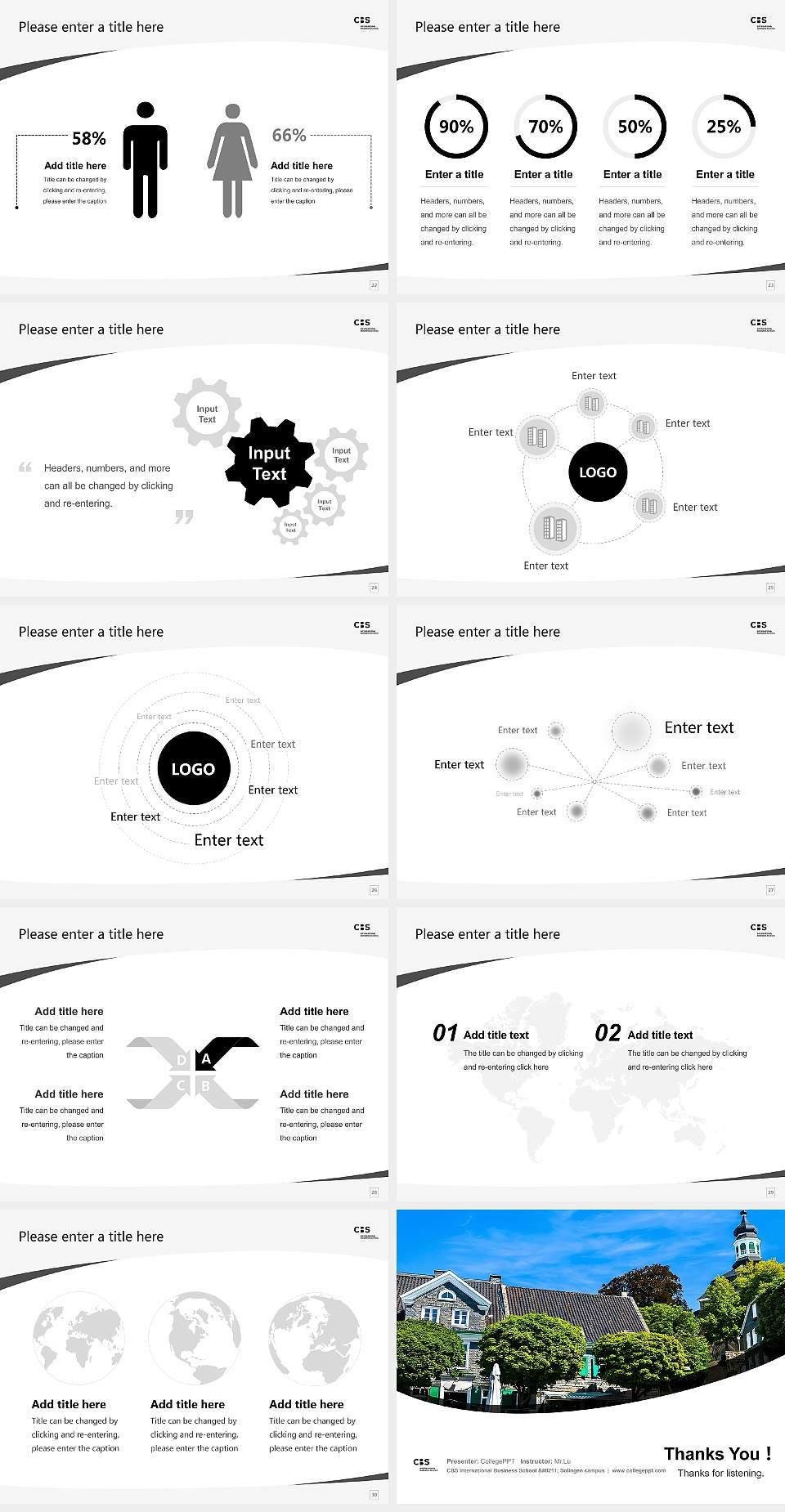 CBS International Business School – Solingen campus Course/Courseware Creation PPT Template4:3 ratio PPT effect preview image4