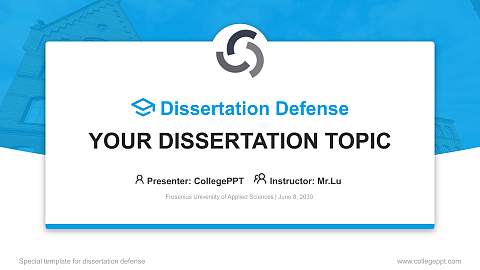 Fresenius University of Applied Sciences Graduation Thesis Defense PPT Template