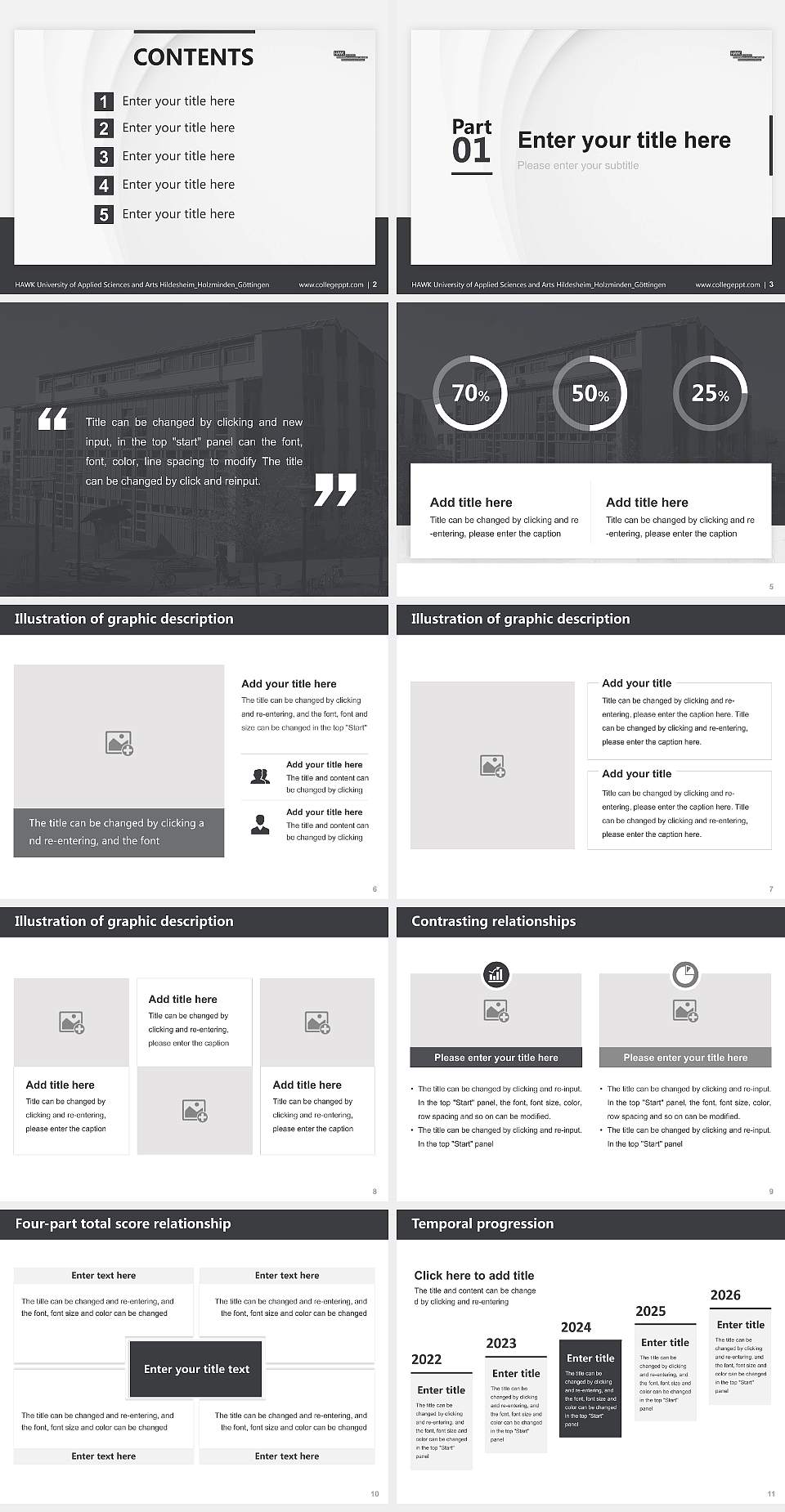 HAWK University of Applied Sciences and Arts Hildesheim_Holzminden_Göttingen Thesis Proposal/Graduation Defense PPT Template4:3 ratio PPT effect preview image2