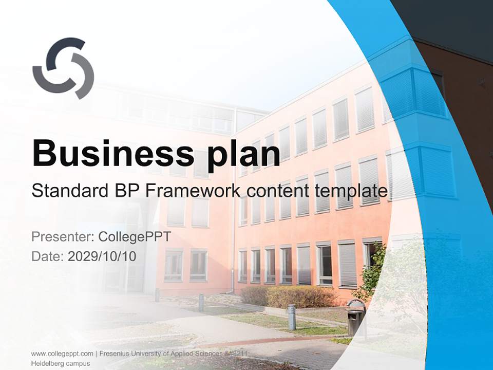 Fresenius University of Applied Sciences – Heidelberg campus Competition/Entrepreneurship Contest PPT Template4:3 ratio PPT effect preview image9