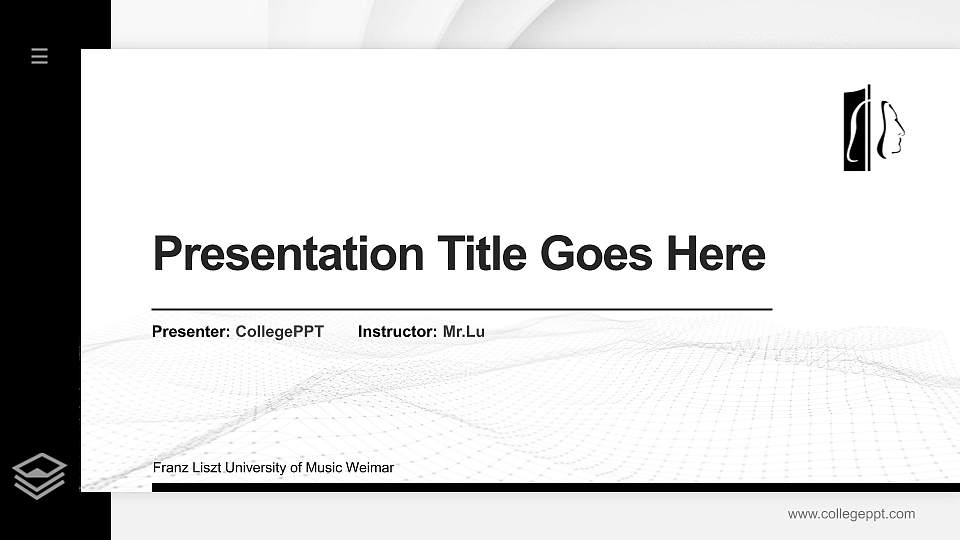Franz Liszt University of Music Weimar Thesis Proposal/Graduation Defense PPT Template16:9 ratio PPT effect preview image