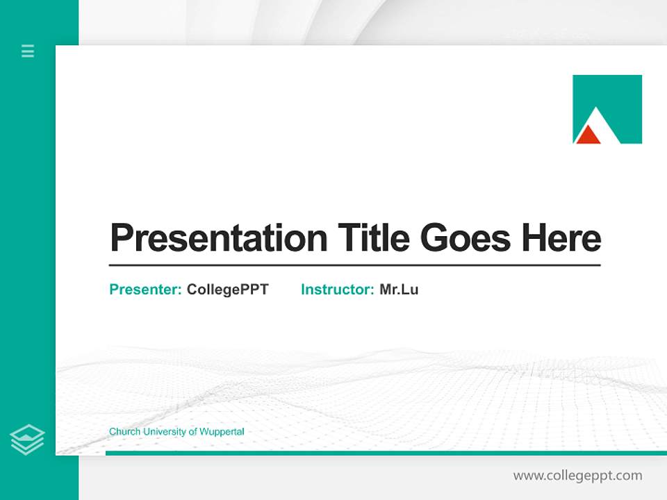 Church University of Wuppertal Thesis Proposal/Graduation Defense PPT Template4:3 ratio PPT effect preview image5