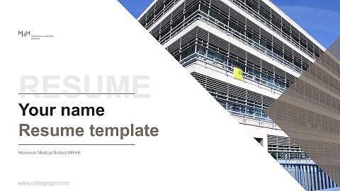 Hannover Medical School (MHH) Resume PPT Template