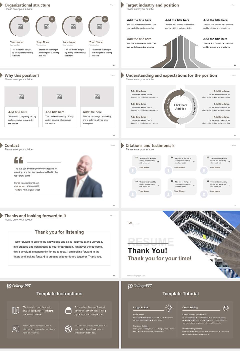 Hannover Medical School (MHH) Resume PPT Template16:9 ratio PPT effect preview image4