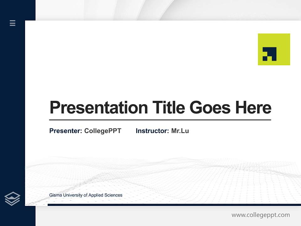 Gisma University of Applied Sciences Thesis Proposal/Graduation Defense PPT Template4:3 ratio PPT effect preview image5
