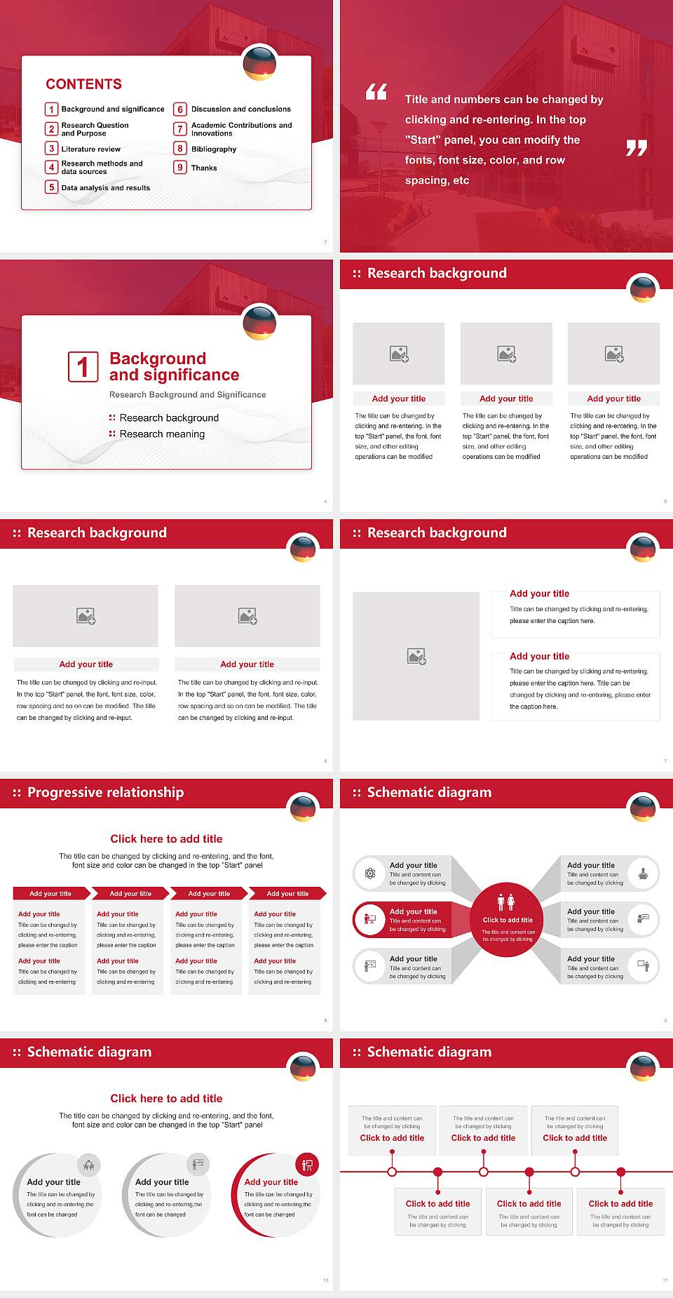 German University for Prevention and Health Management Graduation Thesis Defense PPT Template4:3 ratio PPT effect preview image2