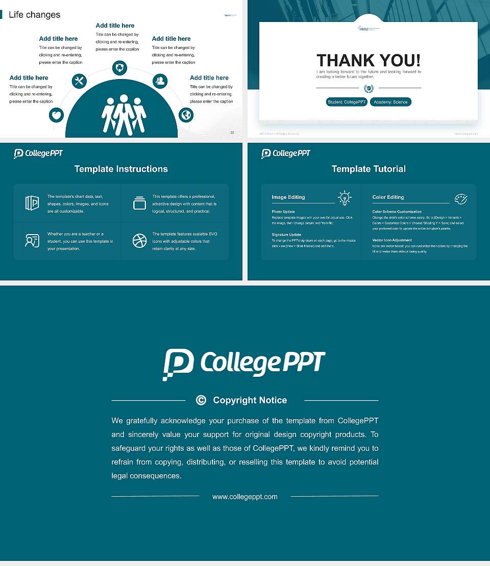 HMU Health and Medical University National Scholarship Defense PPT Template16:9 ratio PPT effect preview image4