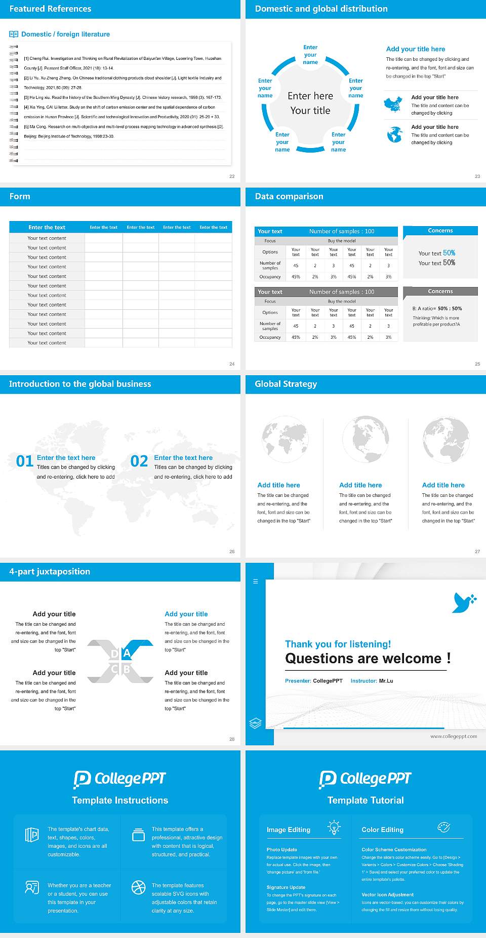 Fliedner University of Applied Sciences Düsseldorf Thesis Proposal/Graduation Defense PPT Template4:3 ratio PPT effect preview image4