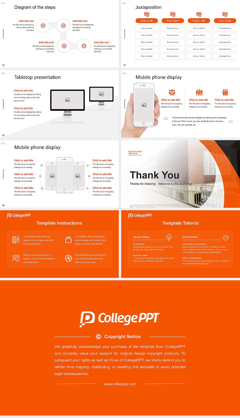 Dortmund University of Applied Sciences and Arts – Max-Ophüls-Platz campus Competition/Entrepreneurship Contest PPT Template16:9 ratio PPT effect preview image9