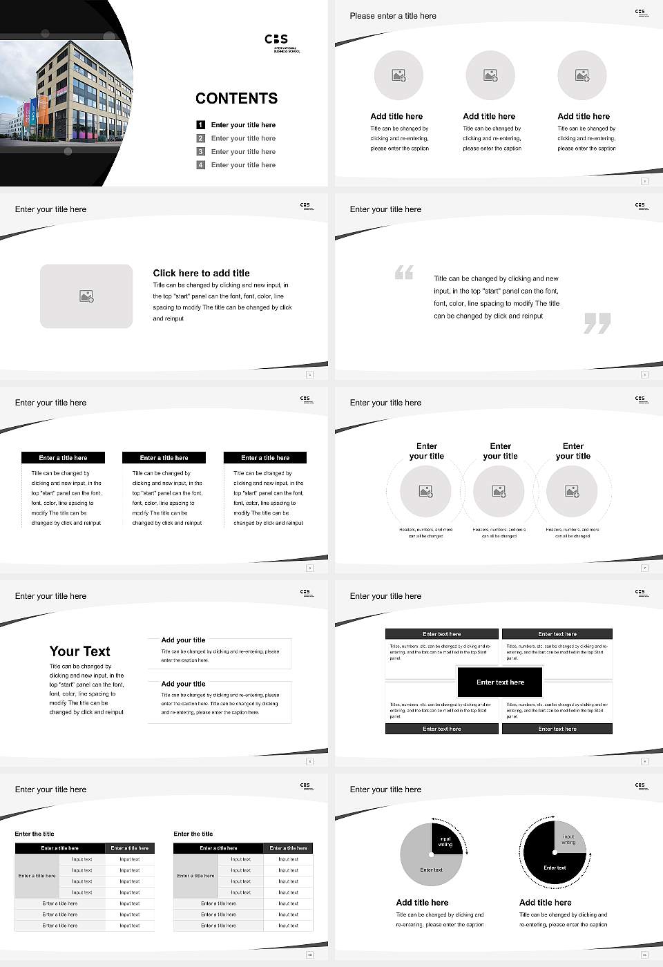 CBS International Business School Course/Courseware Creation PPT Template16:9 ratio PPT effect preview image2