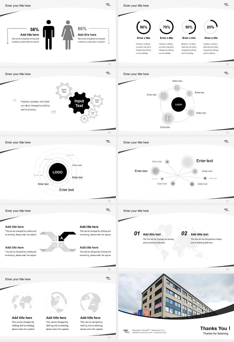 CBS International Business School Course/Courseware Creation PPT Template16:9 ratio PPT effect preview image4
