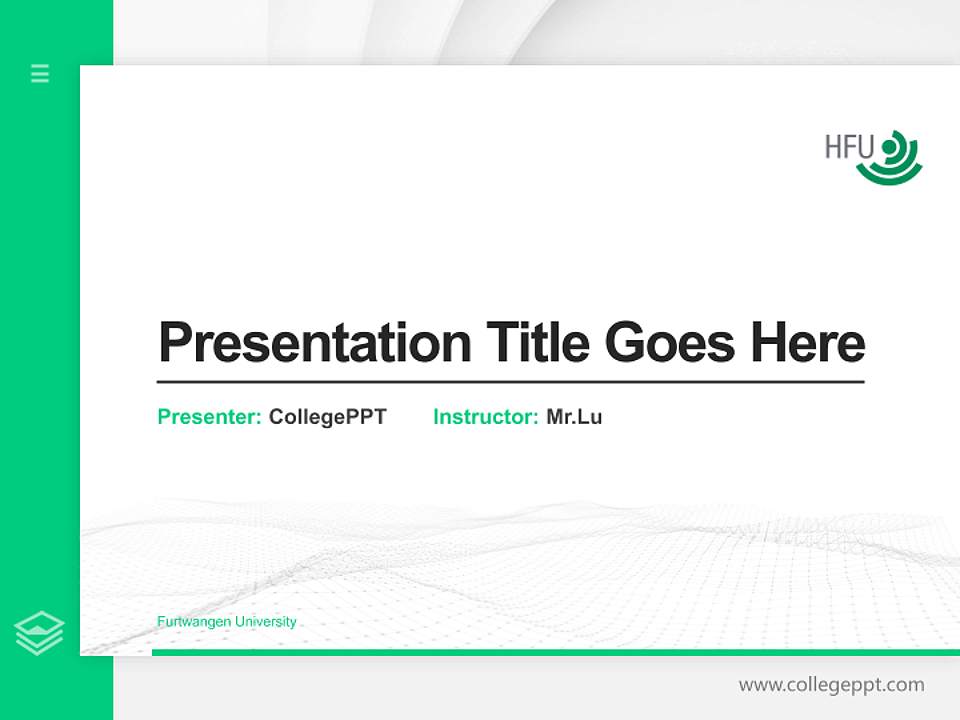 Furtwangen University Thesis Proposal/Graduation Defense PPT Template4:3 ratio PPT effect preview image5