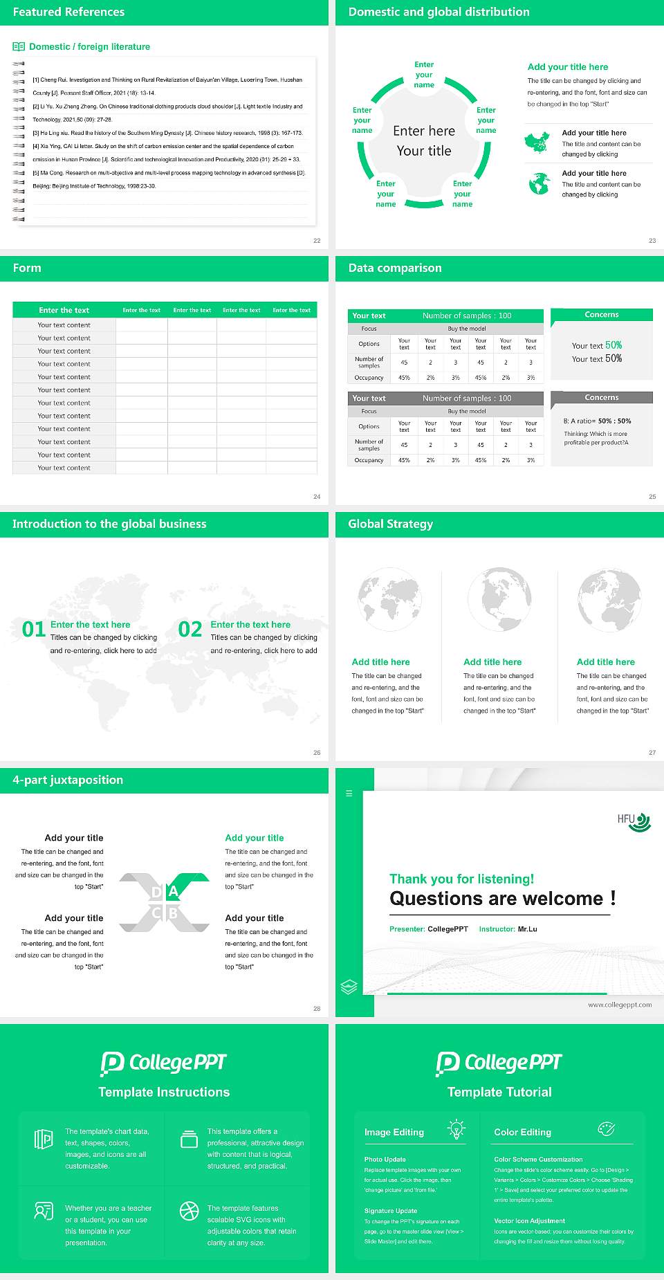 Furtwangen University Thesis Proposal/Graduation Defense PPT Template4:3 ratio PPT effect preview image4