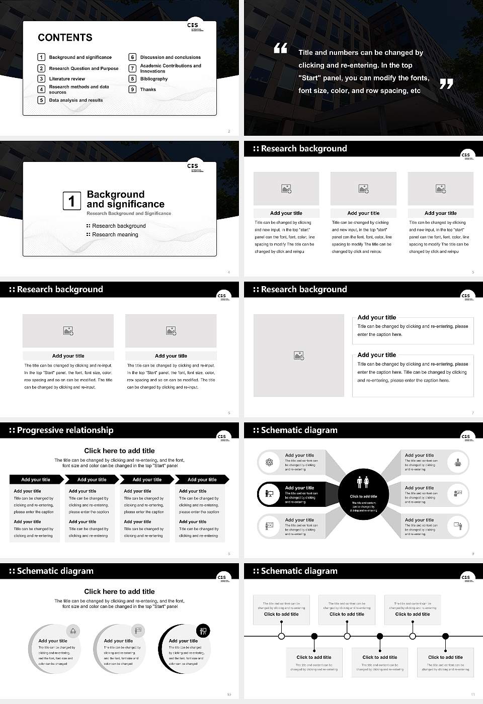CBS International Business School – Hamburg campus Graduation Thesis Defense PPT Template16:9 ratio PPT effect preview image2