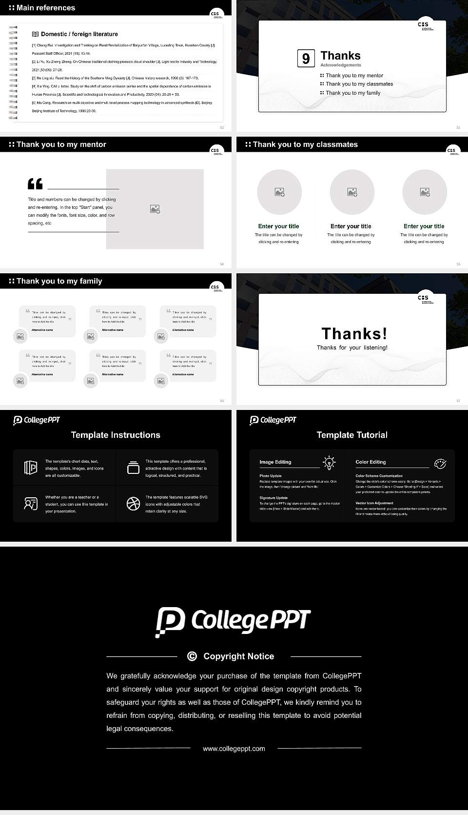 CBS International Business School – Hamburg campus Graduation Thesis Defense PPT Template16:9 ratio PPT effect preview image7