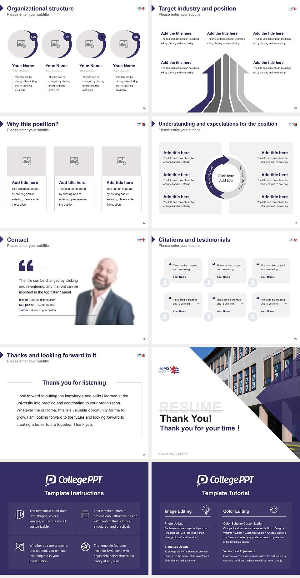 Hessian University of Public Management and Security Resume PPT Template4:3 ratio PPT effect preview image4