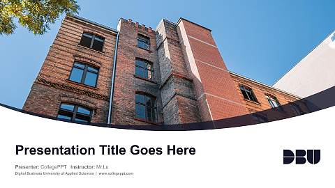 Digital Business University of Applied Sciences Course/Courseware Creation PPT Template
