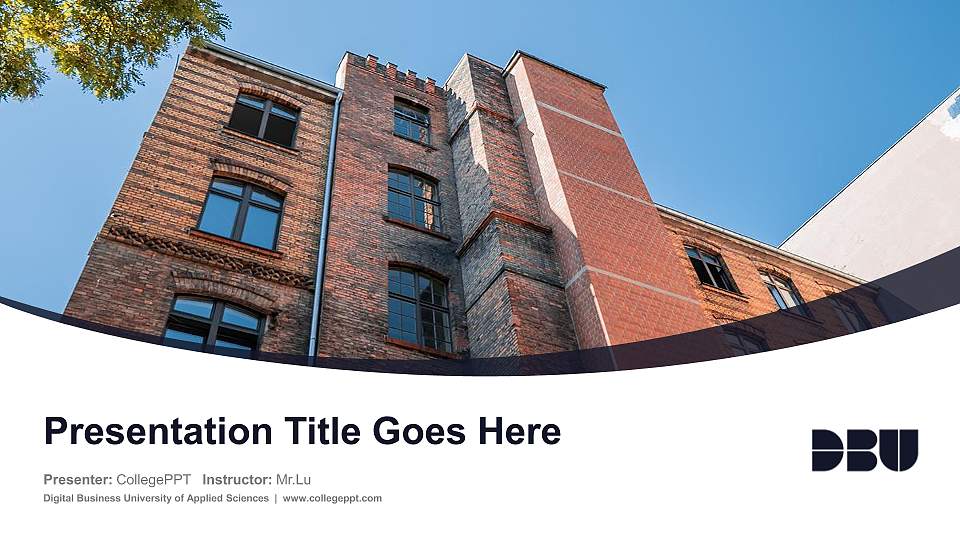 Digital Business University of Applied Sciences Course/Courseware Creation PPT Template16:9 ratio PPT effect preview image