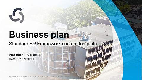 Fresenius University of Applied Sciences – Hamburg campus Competition/Entrepreneurship Contest PPT Template