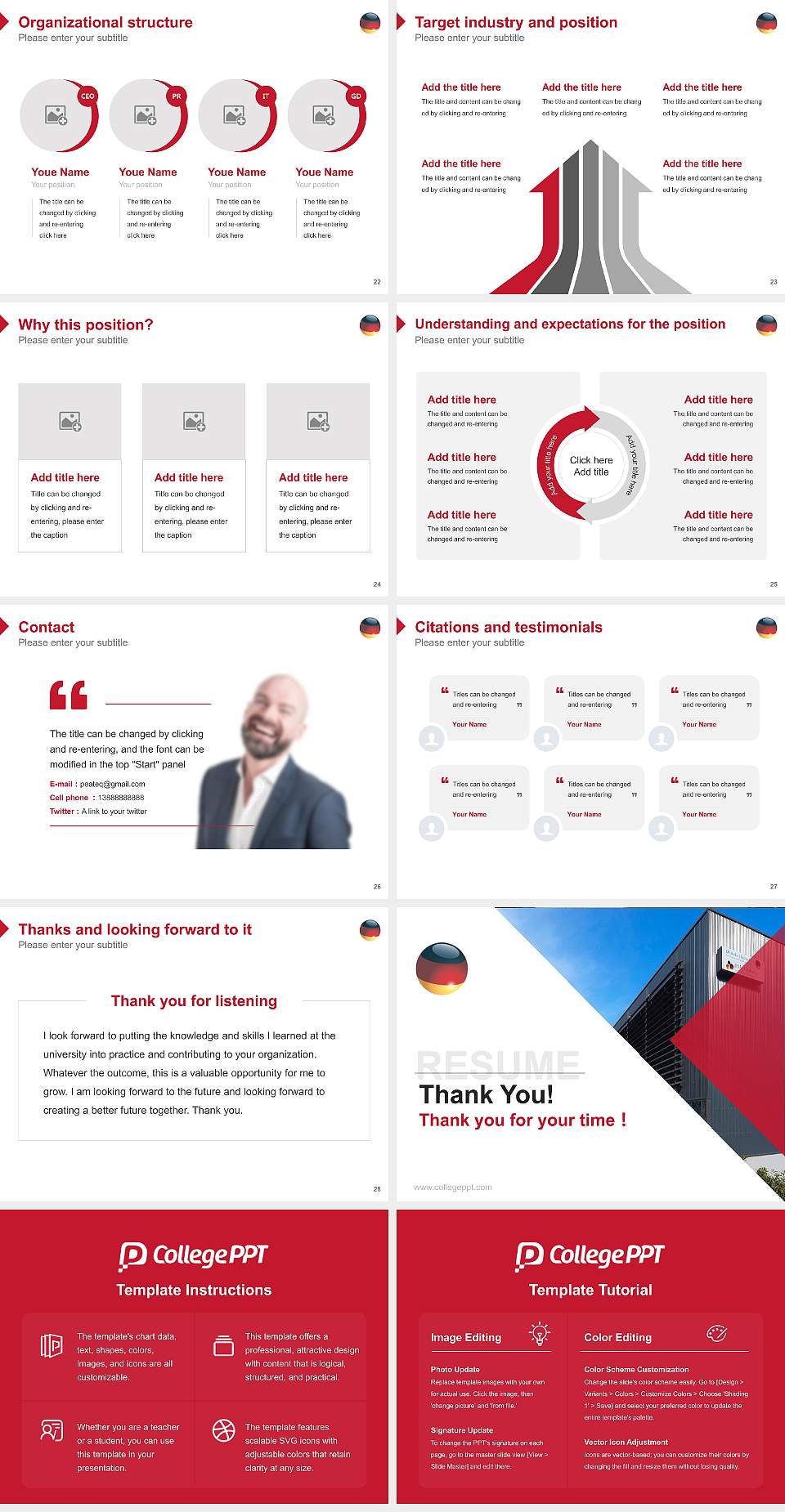 German University for Prevention and Health Management Resume PPT Template4:3 ratio PPT effect preview image4