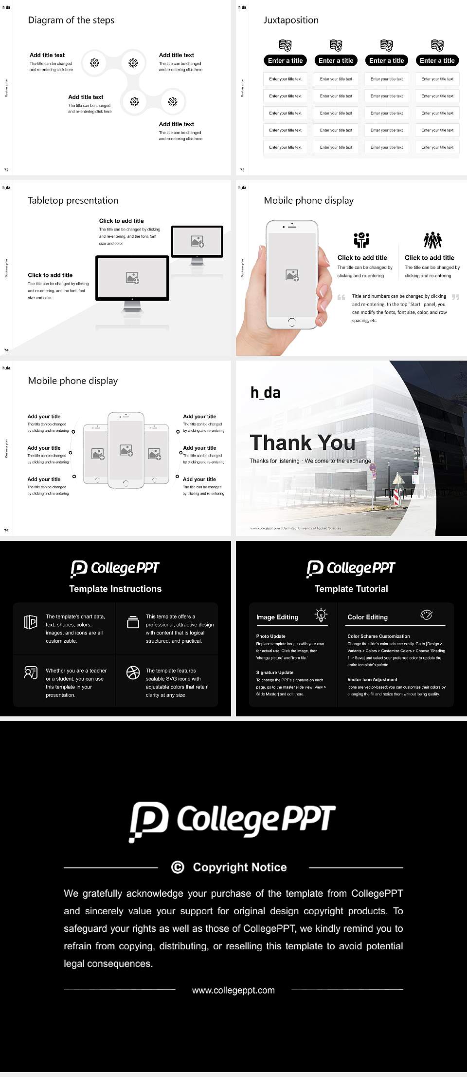 Darmstadt University of Applied Sciences Competition/Entrepreneurship Contest PPT Template4:3 ratio PPT effect preview image9