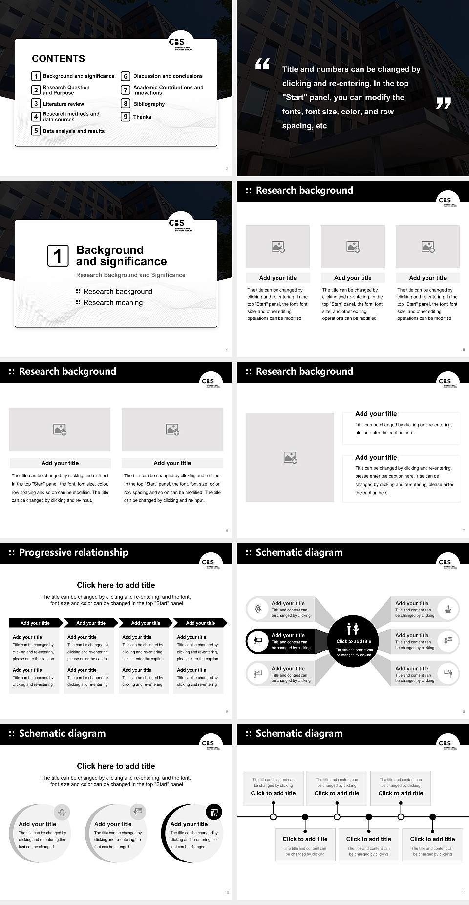 CBS International Business School – Hamburg campus Graduation Thesis Defense PPT Template4:3 ratio PPT effect preview image2