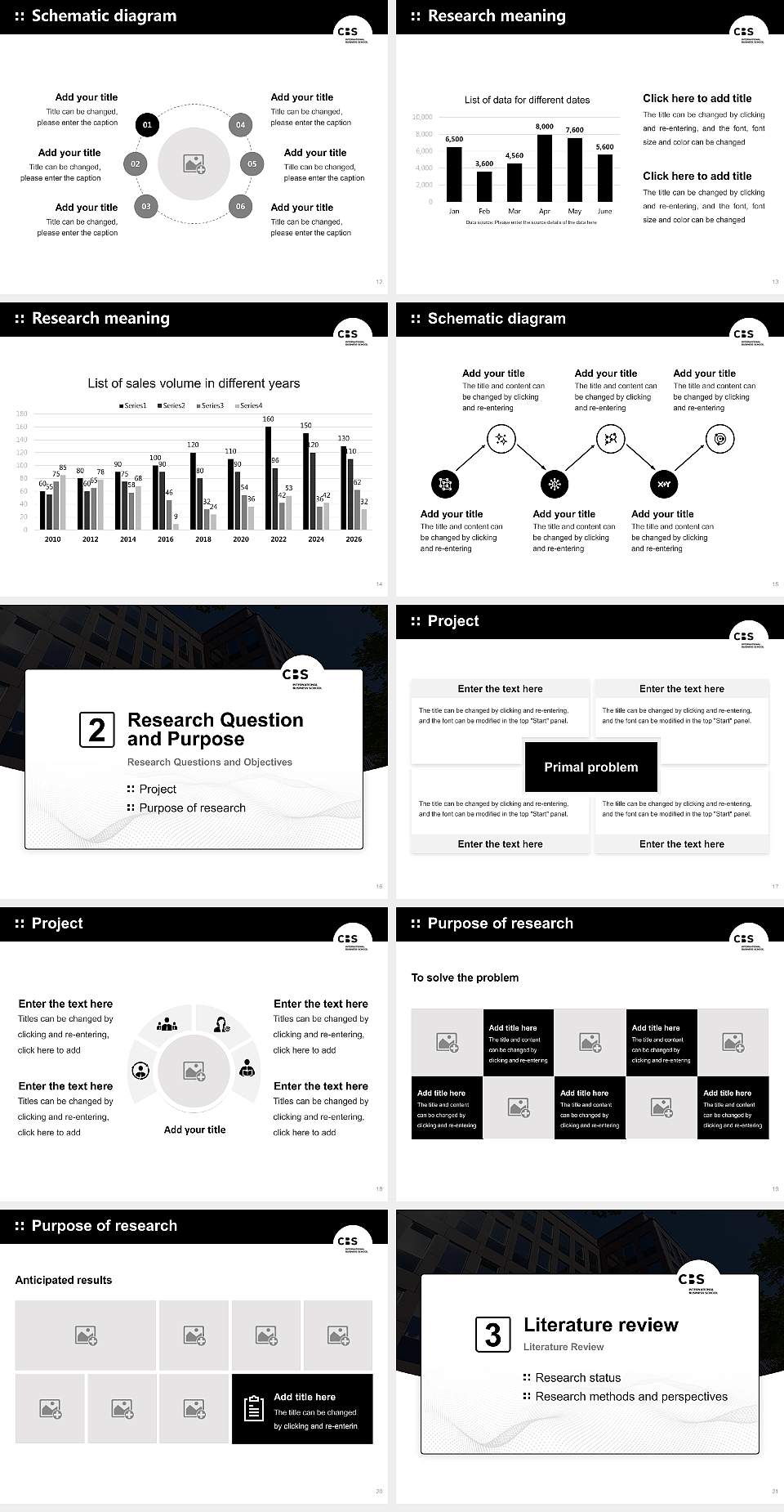 CBS International Business School – Hamburg campus Graduation Thesis Defense PPT Template4:3 ratio PPT effect preview image3