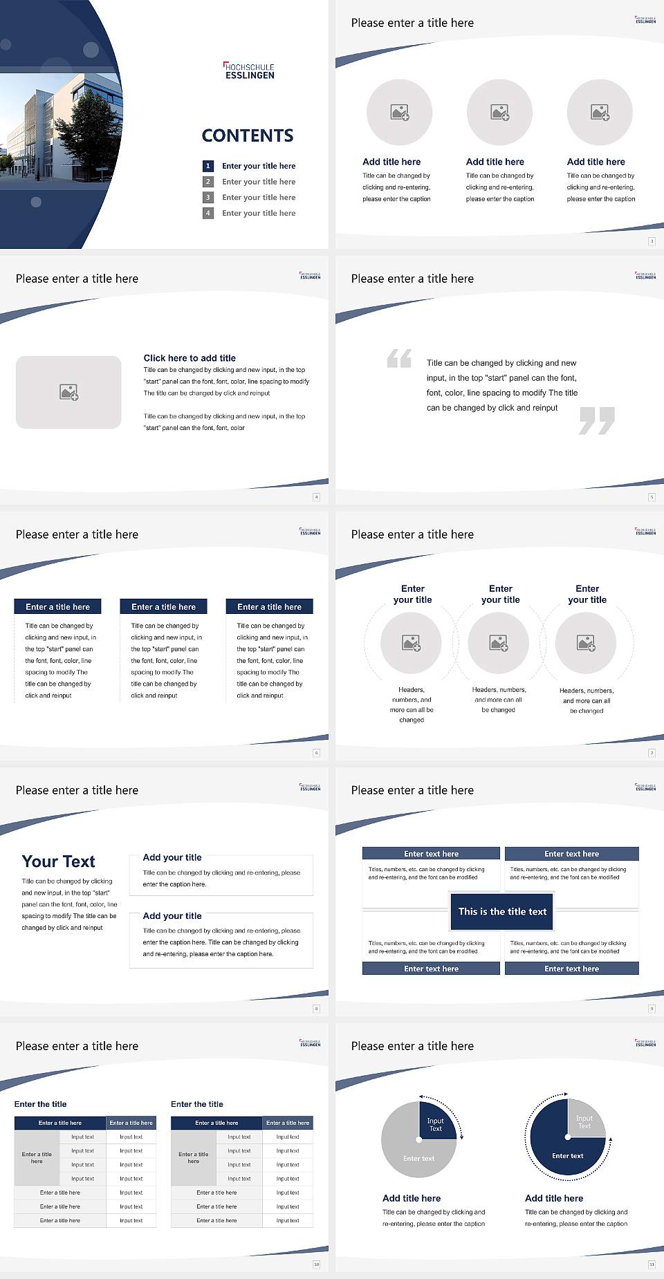 Esslingen University of Applied Sciences – Göppingen Campus Course/Courseware Creation PPT Template4:3 ratio PPT effect preview image2